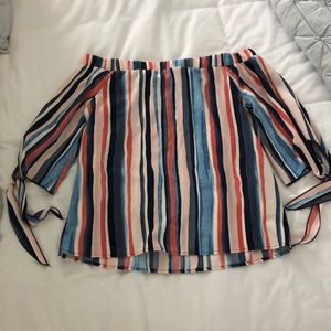 Bar III Off the shoulder top